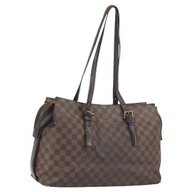 Borsa Tote Chelsea LOUIS VUITTON Damier Ebene N51119 LV Auth BA14867