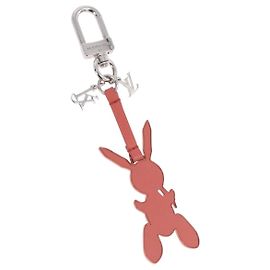 LOUIS VUITTON Rabbit Bag Charm metallo Jeff Queens Collaboration Pink Auth 198830M