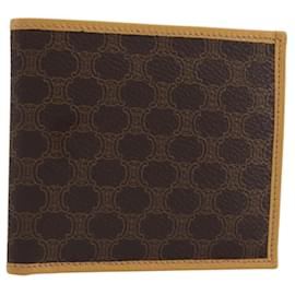 Céline Portafoglio CELINE Macadam PVC Leather Brown Beige Auth am12282V