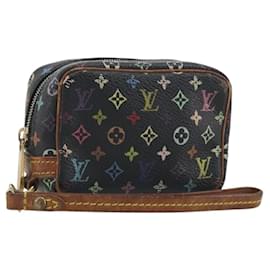 LOUIS VUITTON Monogram Multicolor Trousse Wapity Pouch Black M58034 Auth BA14908