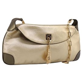 Borsa a catena GUCCI Animalier Tiger Head in pelle dorata 001 4113 2123 Auth am12398V