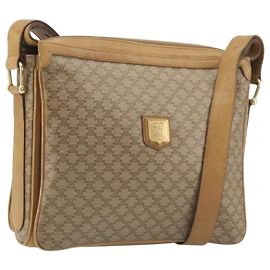 Céline Borsa a tracolla CELINE Macadam Canvas PVC Beige Gold Auth 196251