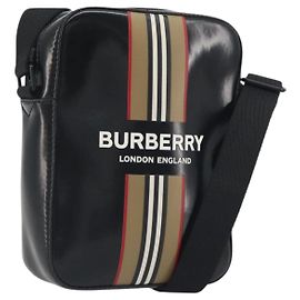 Bolsa de Ombro BURBERRY Thornton Messenger PVC Canvas Black Auth 198717A