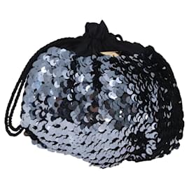 Borsa a tracolla SAINT LAURENT in nylon con paillettes Nera Auth ka5811V