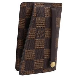 LOUIS VUITTON Damier Ebene Clochette GM Key Case N42240 LV Auth BA15251