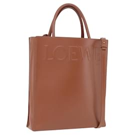 Borsa LOEWE Standard A4 in pelle 2way Brown Gold Auth 196677A