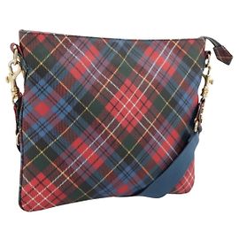 Borsa a tracolla Vivienne Westwood PVC Canvas Gold Red Auth 197203A