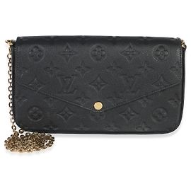 Louis Vuitton Black Monogram Empreinte Felicie Pochette