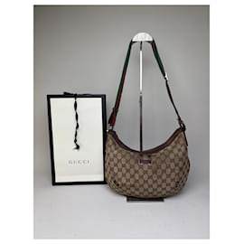 Borsa a tracolla Vintage Gucci GG Supreme Beige Brown