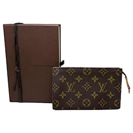 Pouch Vintage Louis Vuitton Monogram Canvas Brown Gold
