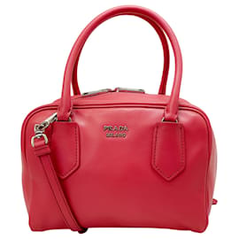 Borsa Bauletto 2 Way in pelle rosa Prada