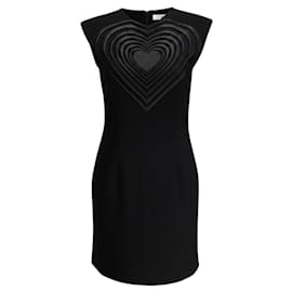 Vestido de cóctel Christopher Kane con bordado de corazón negro