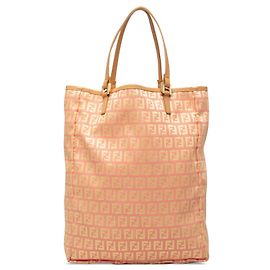 Tote verticale Fendi Zucchino Canvas rosa