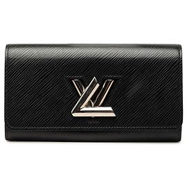 Carteira longa Louis Vuitton Epi Twist preta