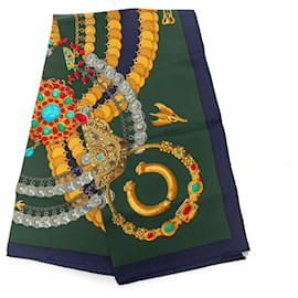 Foulard di seta Hermès Kosmima Verde 90 Scarves