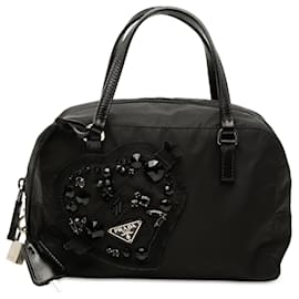 Borsa da sera Prada Tessuto Heart Nera