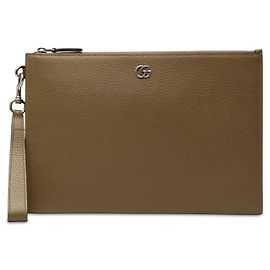 Clutch Gucci GG Marmont de piel de becerro marrón