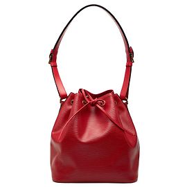 Borsa a secchiello Louis Vuitton Epi Petit Noe rossa