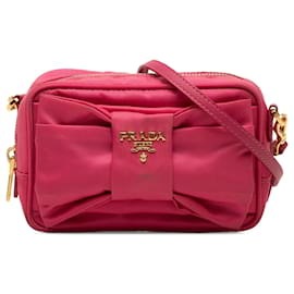 Prada Tessuto Fiocco Camera Bag Rosa