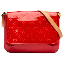 Borsa a tracolla Louis Vuitton Monogram Vernis Thompson Street rossa