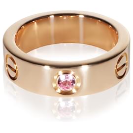 Cartier Love Ring aus Roségold und rosa Saphir