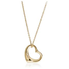 Tiffany & Co. Elsa Peretti Open Heart Anhänger aus Gelbgold und Diamanten