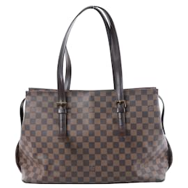 Borsa a tracolla Louis Vuitton Chelsea Damier Ebene Marrone N51119
