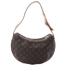 Bolsa de Ombro Louis Vuitton Croissant MM Monogram em Castanho M51512