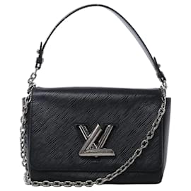 Borsa a tracolla Louis Vuitton Twist MM in pelle Epi Nera M50282