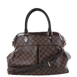 Borsa a tracolla Louis Vuitton Trevi GM Damier Ebene in marrone N51998