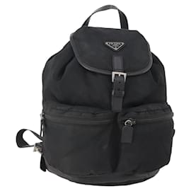 PRADA Backpack Nylon Black Silver - Prada