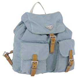 PRADA Backpack Nylon Light Blue Silver - Prada