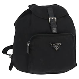 PRADA Backpack Nylon Black Silver - Prada