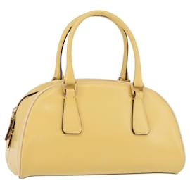 PRADA Hand Bag Leather Yellow Gold