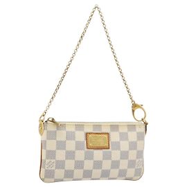 LOUIS VUITTON Damier Azur Pochette Mira MM Accessory Pouch N60027
