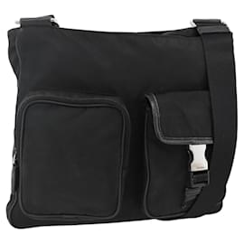PRADA Shoulder Bag Nylon Black Silver