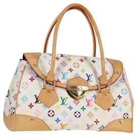 LOUIS VUITTON Monogram Multicolor Beverly GM Hand Bag White M40201