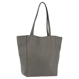 Céline CELINE Cabas Phantom Tote Bag Leather Gray Silver