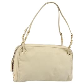 PRADA Hand Bag Nylon Beige Gold - Prada