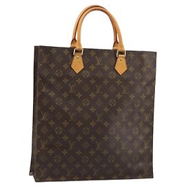 LOUIS VUITTON Monogram Sac Plat Hand Bag M51140 LV