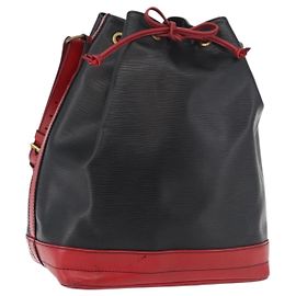 LOUIS VUITTON Epi Noe Shoulder Bag Bicolor Black Red M44017 LV