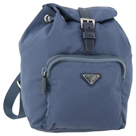 PRADA Backpack Nylon Light Blue Silver - Prada