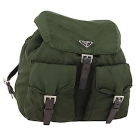 PRADA Backpack Nylon Green Silver - Prada