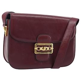 Céline CELINE Shoulder Bag Leather Bordeaux Gold