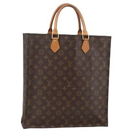 LOUIS VUITTON Monogram Sac Plat Hand Bag M51140 LV