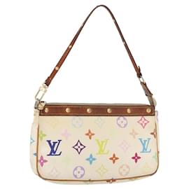 LOUIS VUITTON Monogram Multicolor Pochette Pouch White M92649 LV