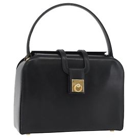 Céline CELINE Hand Bag Leather Black Gold