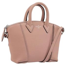 LOUIS VUITTON Parnasea Nano Lockit Hand Bag Couro Rosa M61256 LV - Louis Vuitton