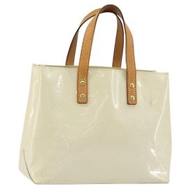 LOUIS VUITTON Monogram Vernis Reade PM Hand Bag Perle M91336 LV