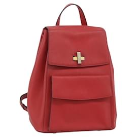 Céline CELINE Backpack Leather Red Gold